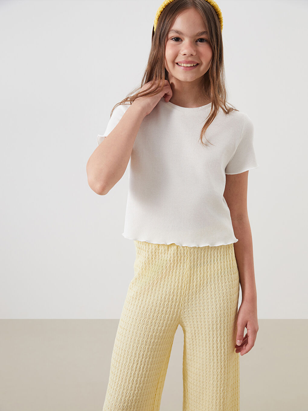 LCW Kids Crew Neck Girls' T-Shirt -S5HE63Z4-R9J