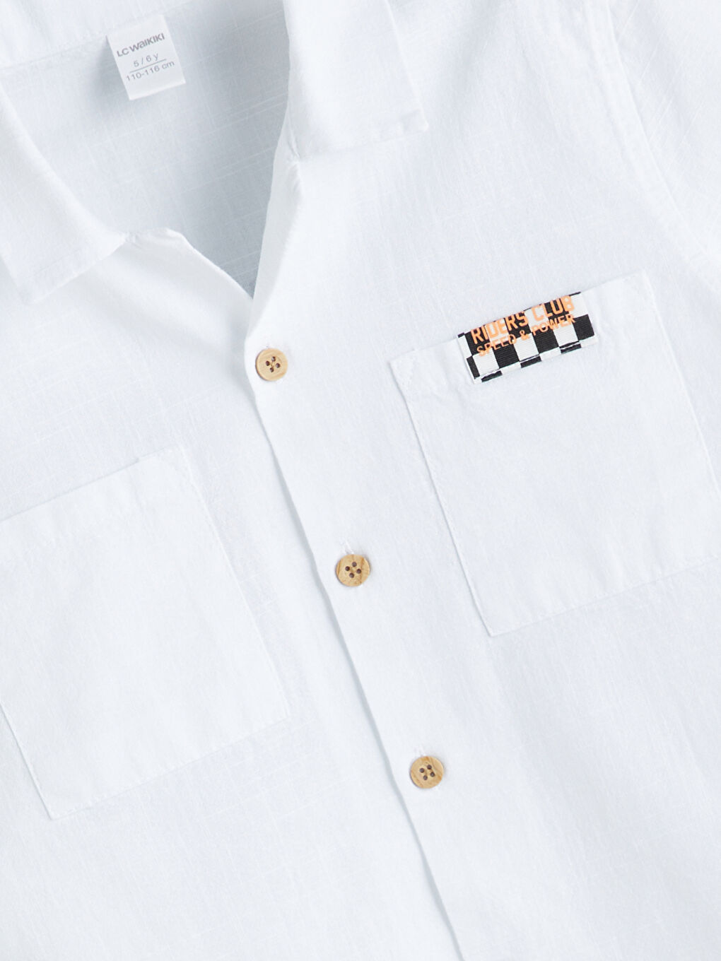 Beyaz Kısa Kollu Baskılı Erkek Çocuk Gömlek-5