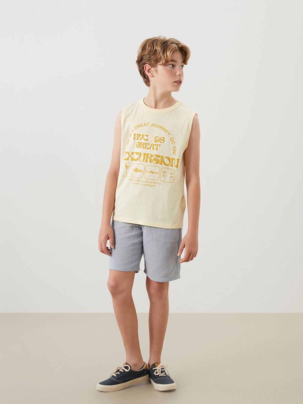 LCW Kids Crew Neck Boys' Tank Top -S5HF29Z4-FDS