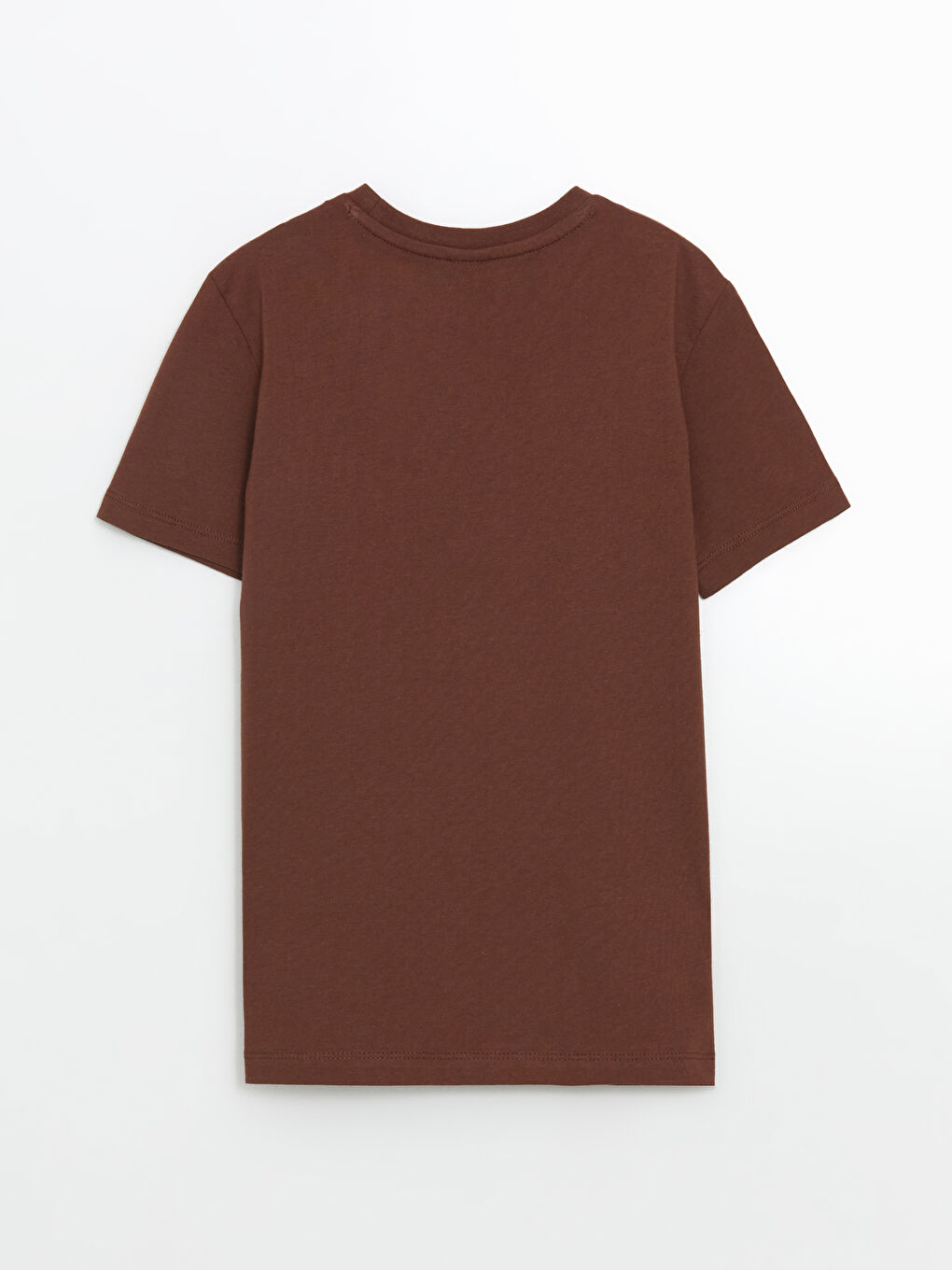 Kahverengi Bisiklet Yaka Erkek Çocuk Tişört-1