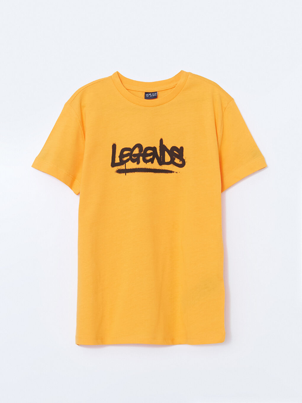 Turuncu Bisiklet Yaka Erkek Çocuk Tişört