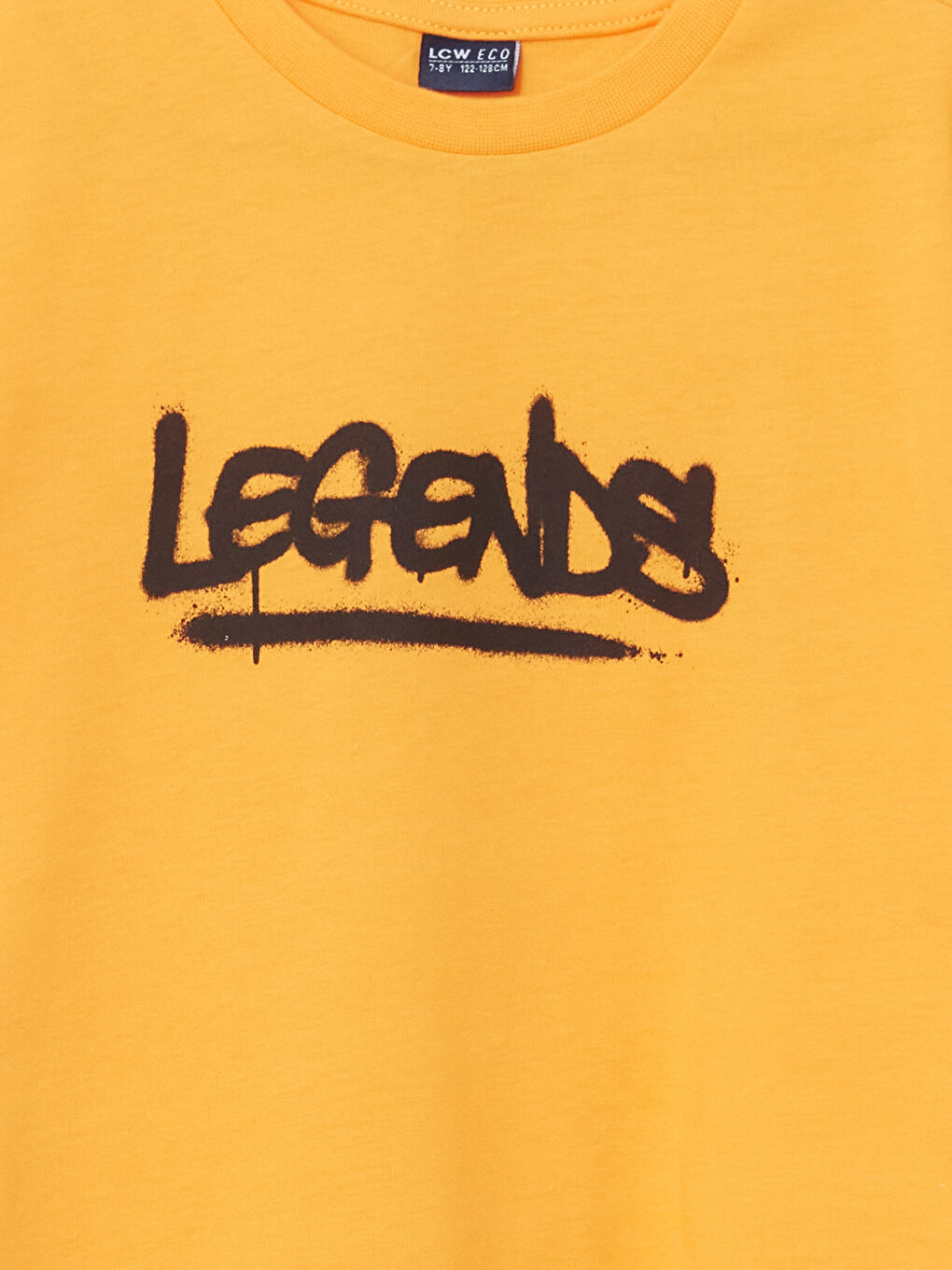 Turuncu Bisiklet Yaka Erkek Çocuk Tişört-1