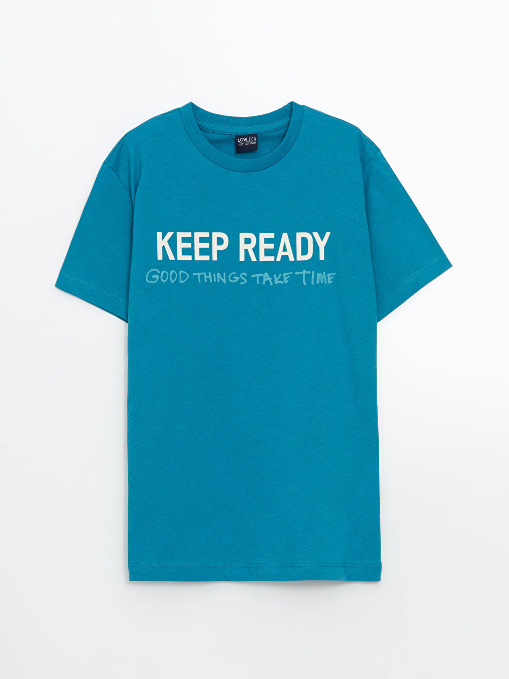 Petrol Bisiklet Yaka Erkek Çocuk Tişört