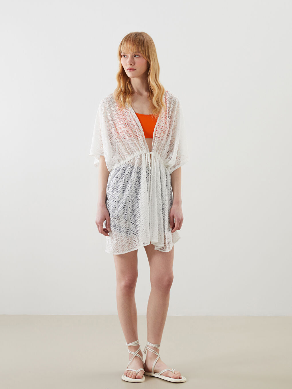 Woman WHITE Beach Dress -S5HF52Z8-FFB