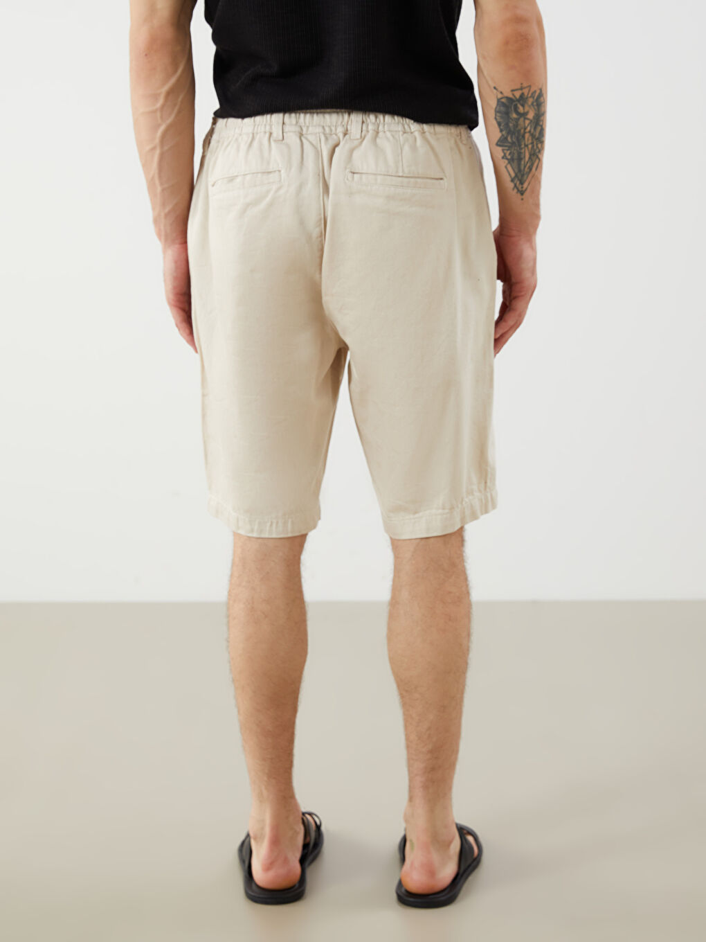 شورت رجالي بقصة عادية برباط خصر-3