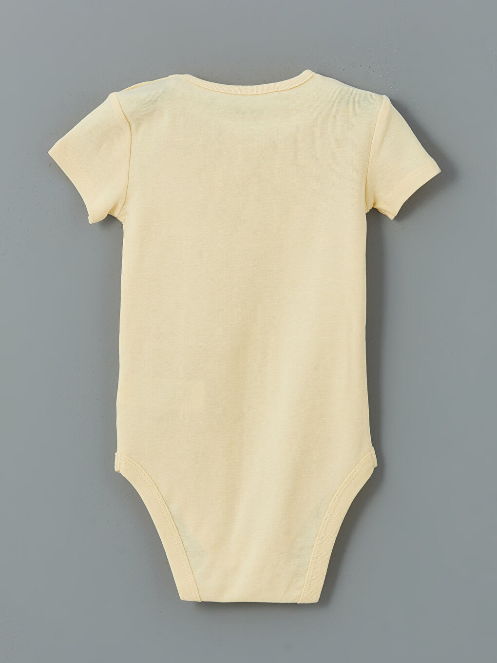 Sarı Bisiklet Yaka Basic Kız Bebek Çıtçıtlı Body-1