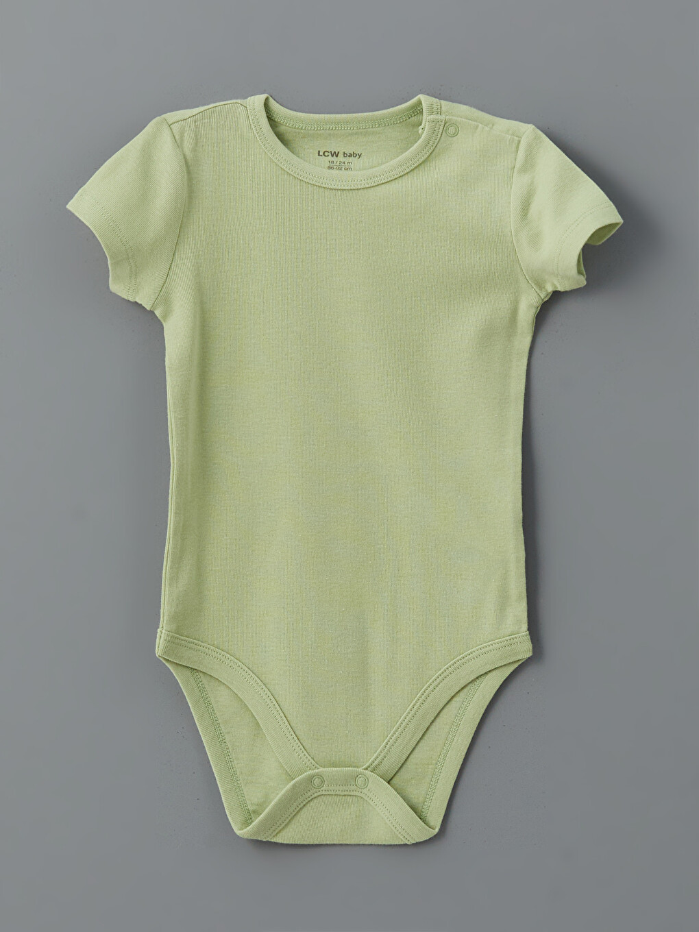 Yeşil Bisiklet Yaka Erkek Bebek Çıtçıtlı Body