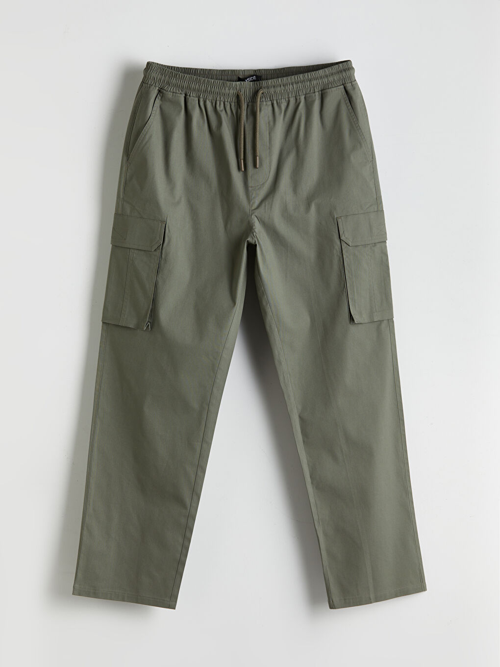 Loose Fit Poplin Men's Cargo Trousers-4