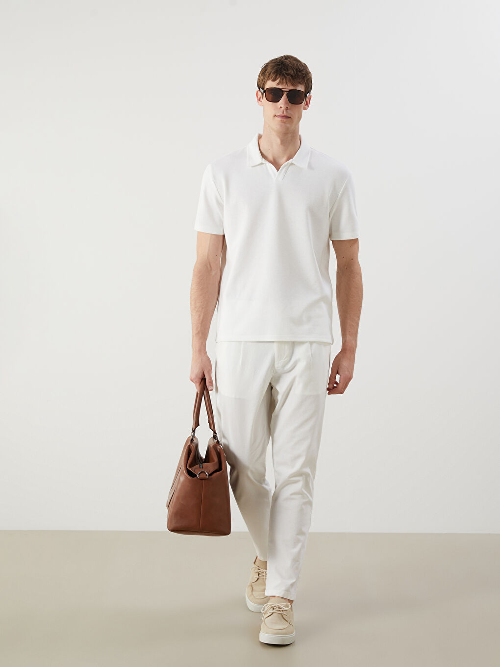 Slim Fit Linen Blend Men's Trousers