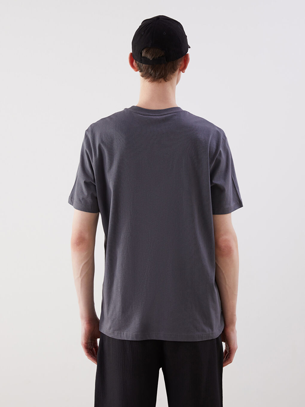 LCW ECO Crew Neck Short Sleeve Printed Combed Cotton Men's T-shirt -S5HF77Z8-YAN