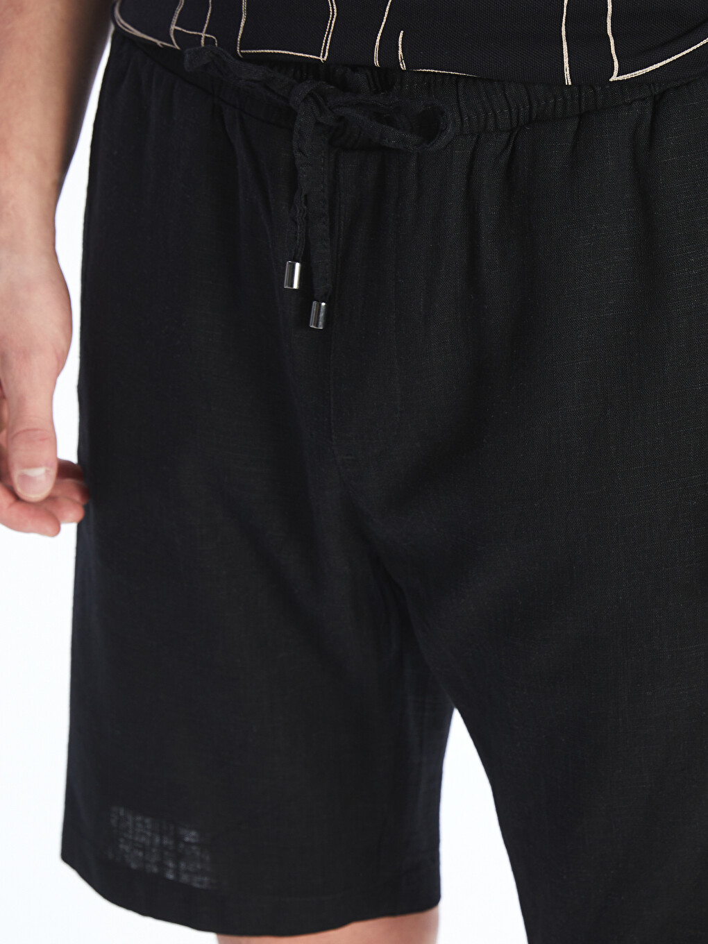 Standard Fit Linen Blend Men's Shorts-3
