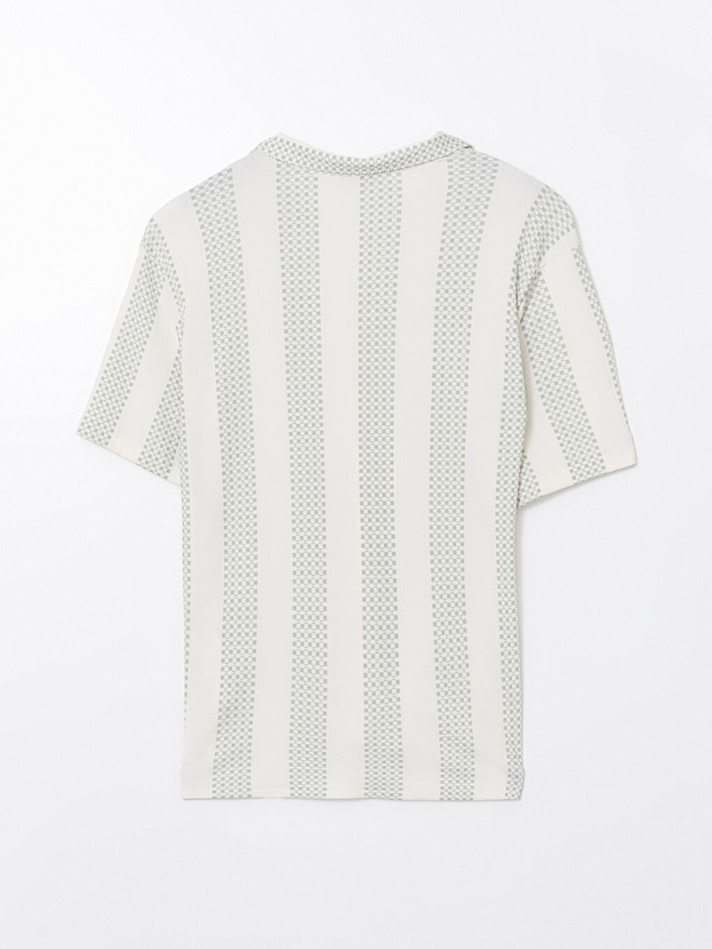 Κανονική Εφαρμογή Κοντό Μανίκι Με Σχέδια Πουκάμισο για Άνδρες-6