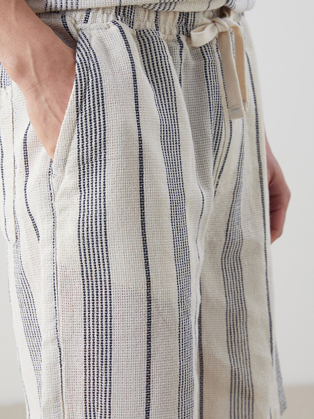 Standard Fit Striped Men's Shorts-2