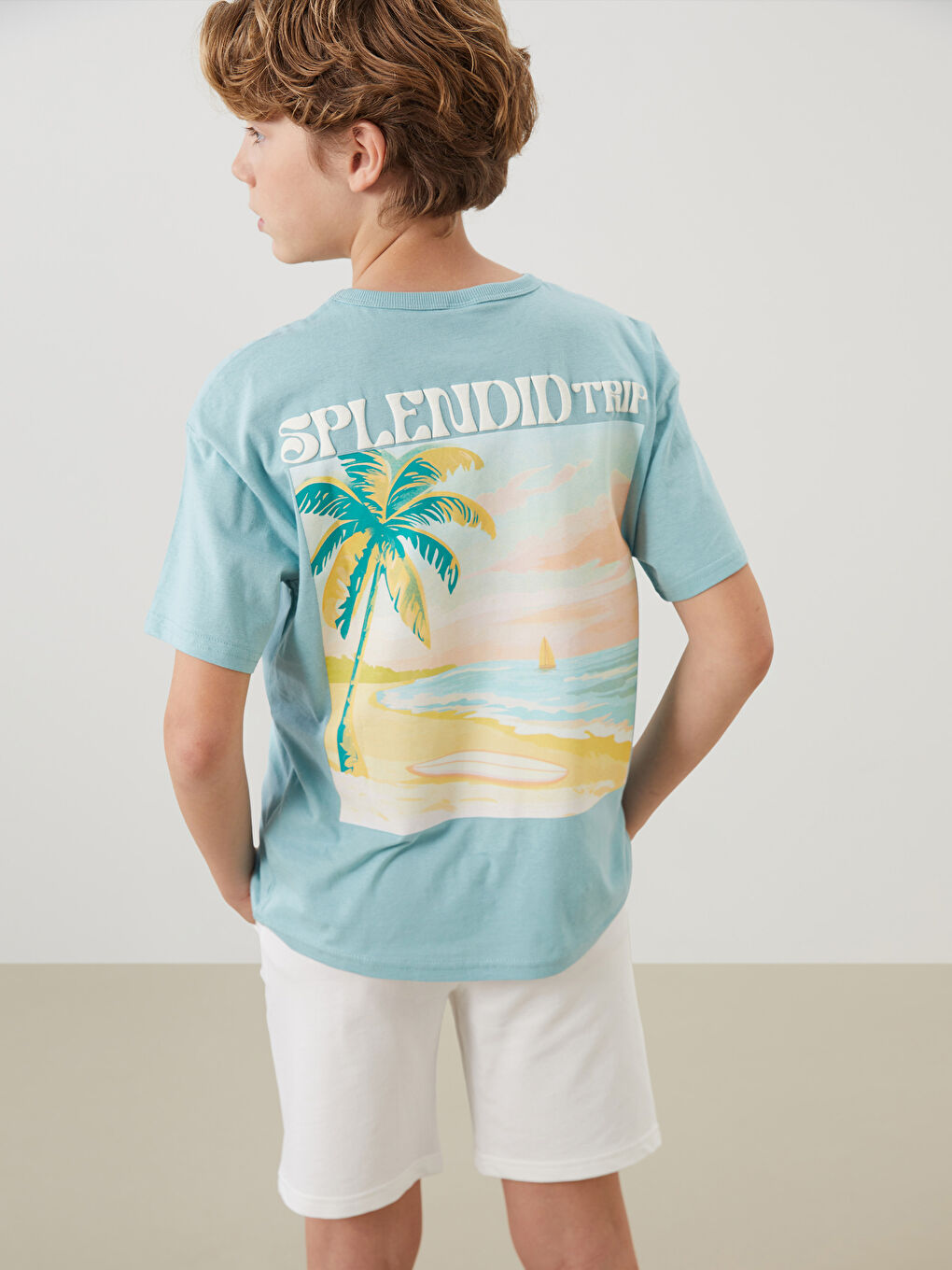 Crew Neck Boys' T-Shirt -S5HF90Z4-FKE