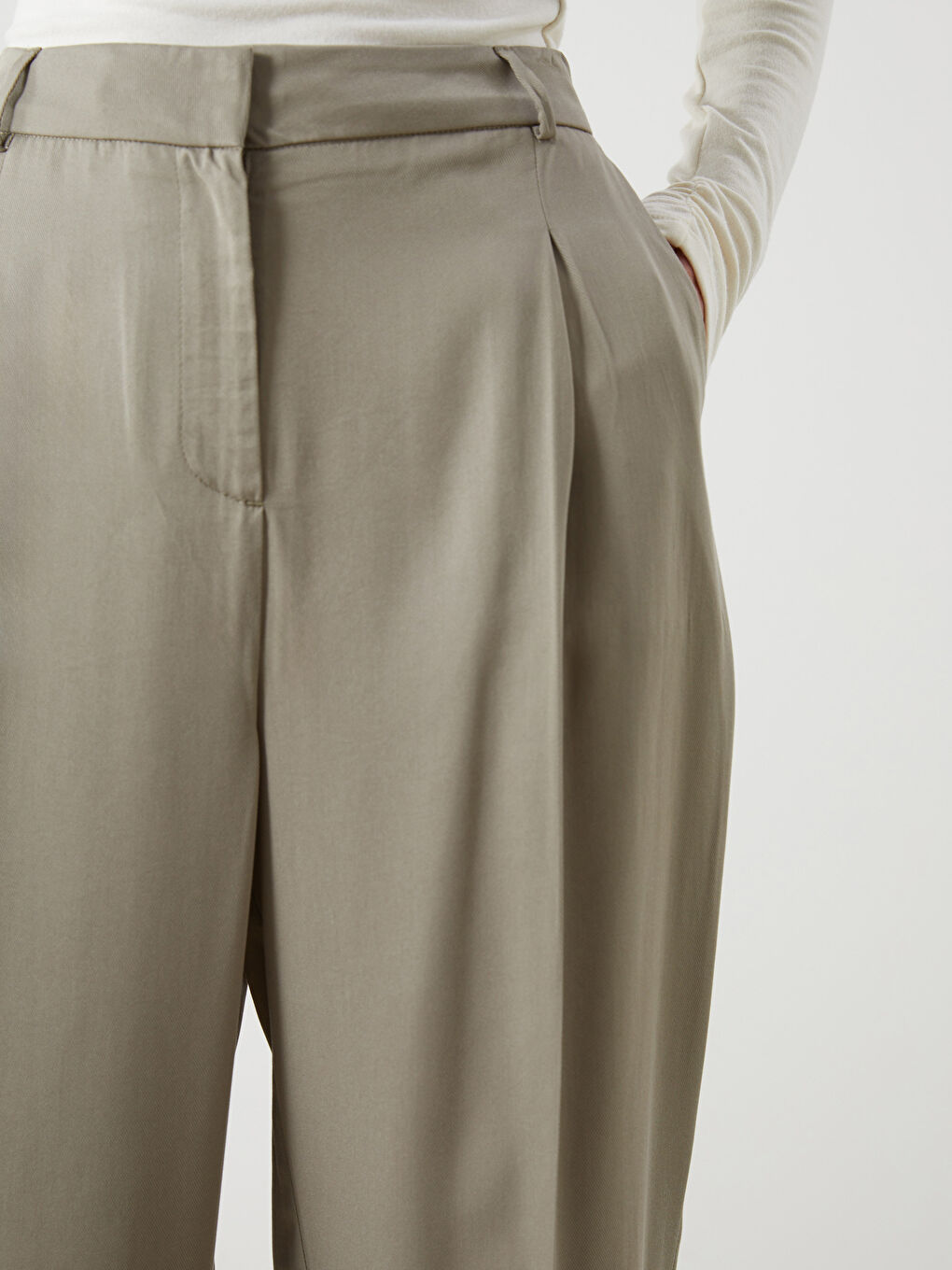 LCWAIKIKI Classic Kahverengi Loose Fit Geniş Paça  Kadın Pantolon - 2