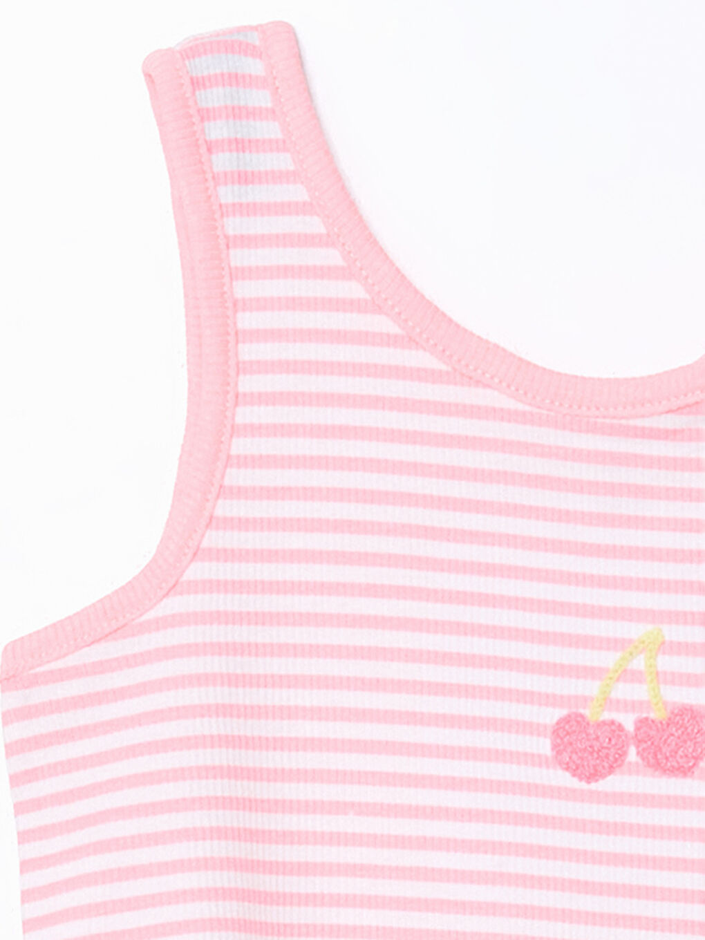 Crew Neck Embroidered Embroidered Girls' Tank Top -S5HG09Z1-LHK