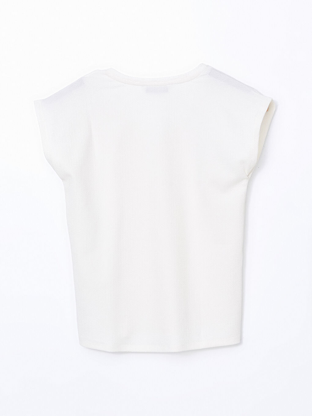 LCWAIKIKI Classic V-Neck Textured Women's T-Shirt -S5HG12Z8-FEW