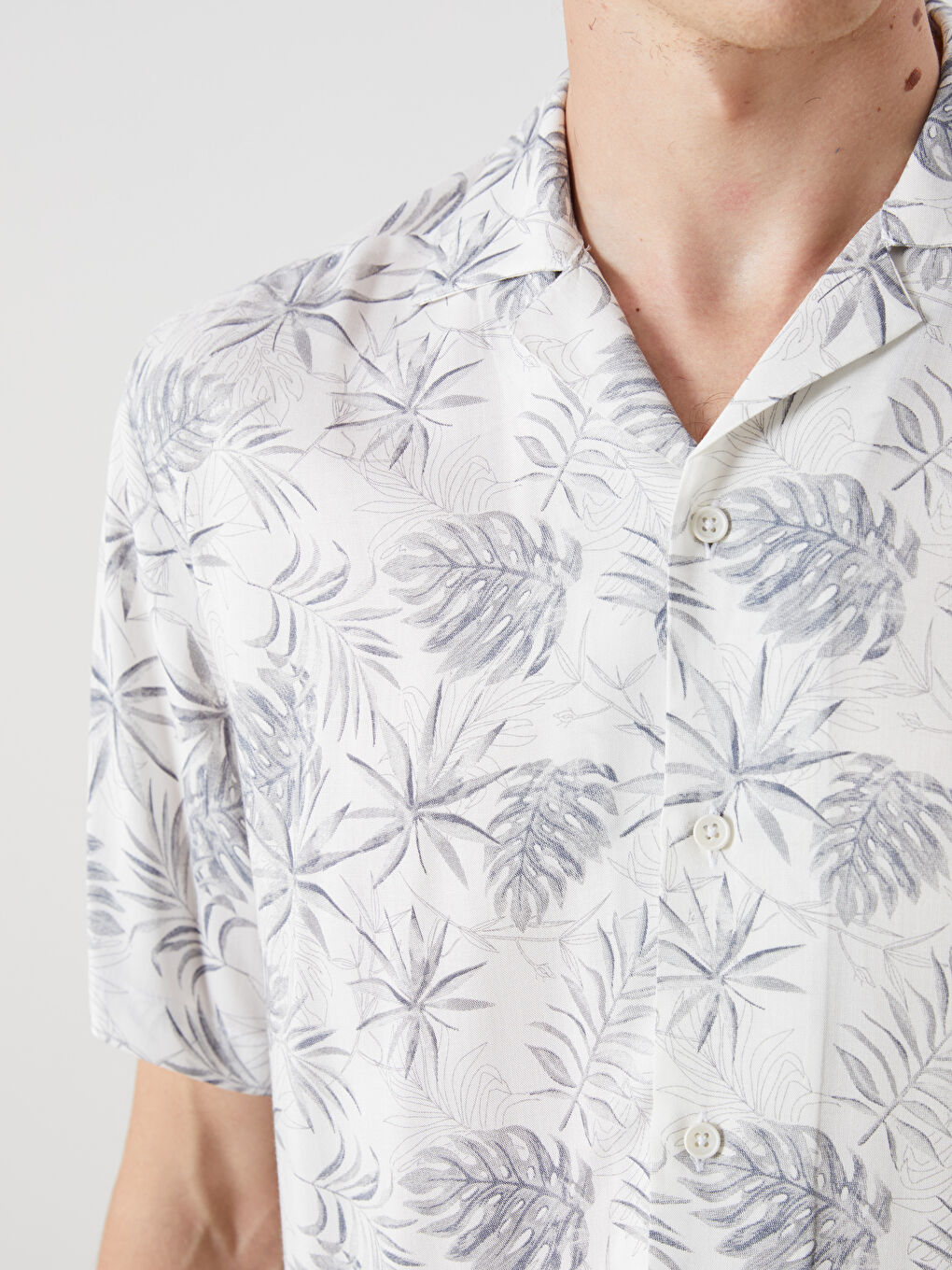 Regular Fit Short Sleeve Patterned Men's Shirt-2