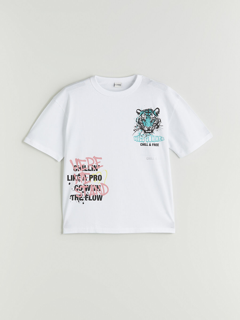 Crew Neck Printed Boys' T-Shirt and Shorts 2 Pack Set -S5HG48Z4-Q6K