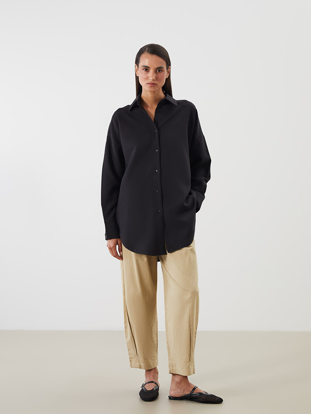 Tunique Chemise Oversize pour Femmes-1