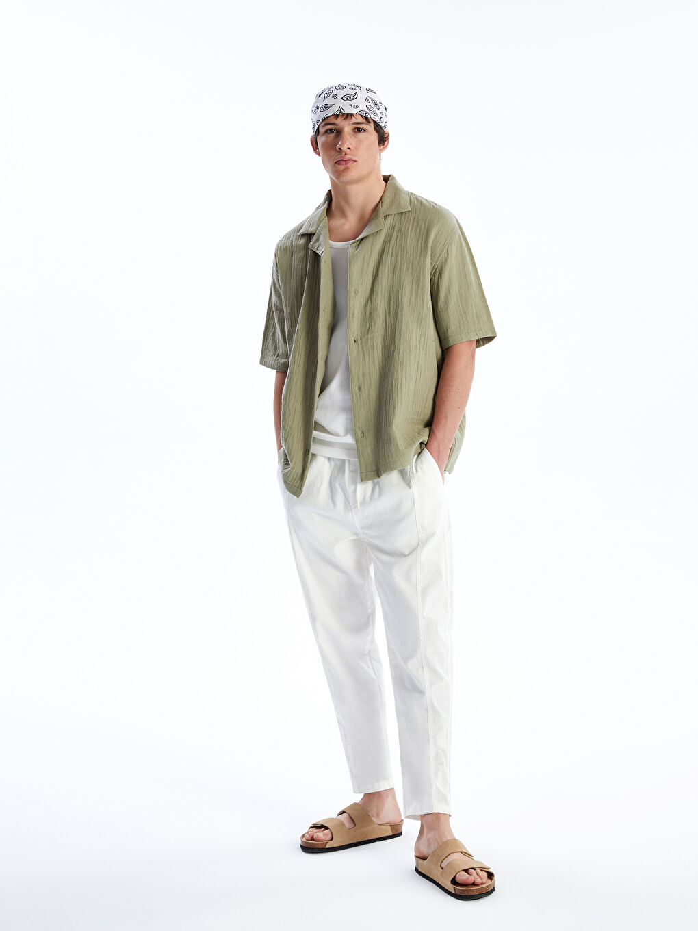 Standard Fit Cotton Short Sleeve Men's Shirt-1