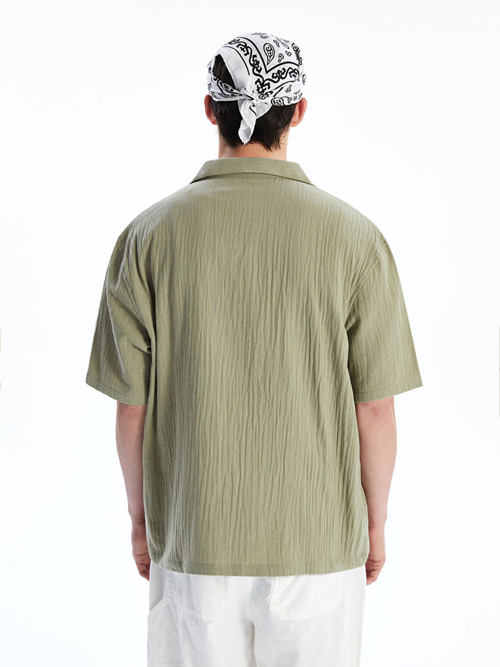 Standard Fit Cotton Short Sleeve Men's Shirt-3