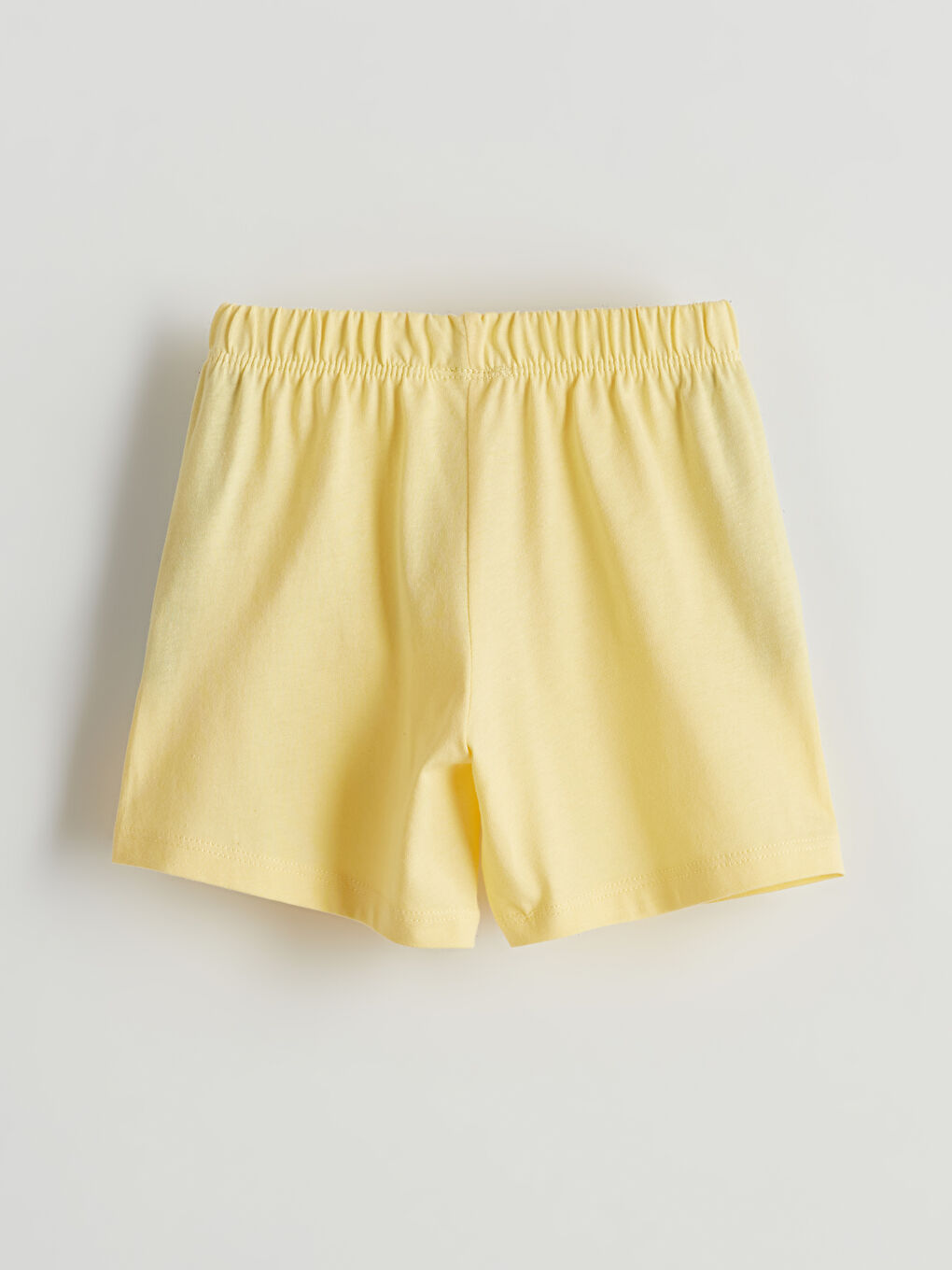 Sarı Beli Lastikli Erkek Bebek Şort Pijama Altı-1