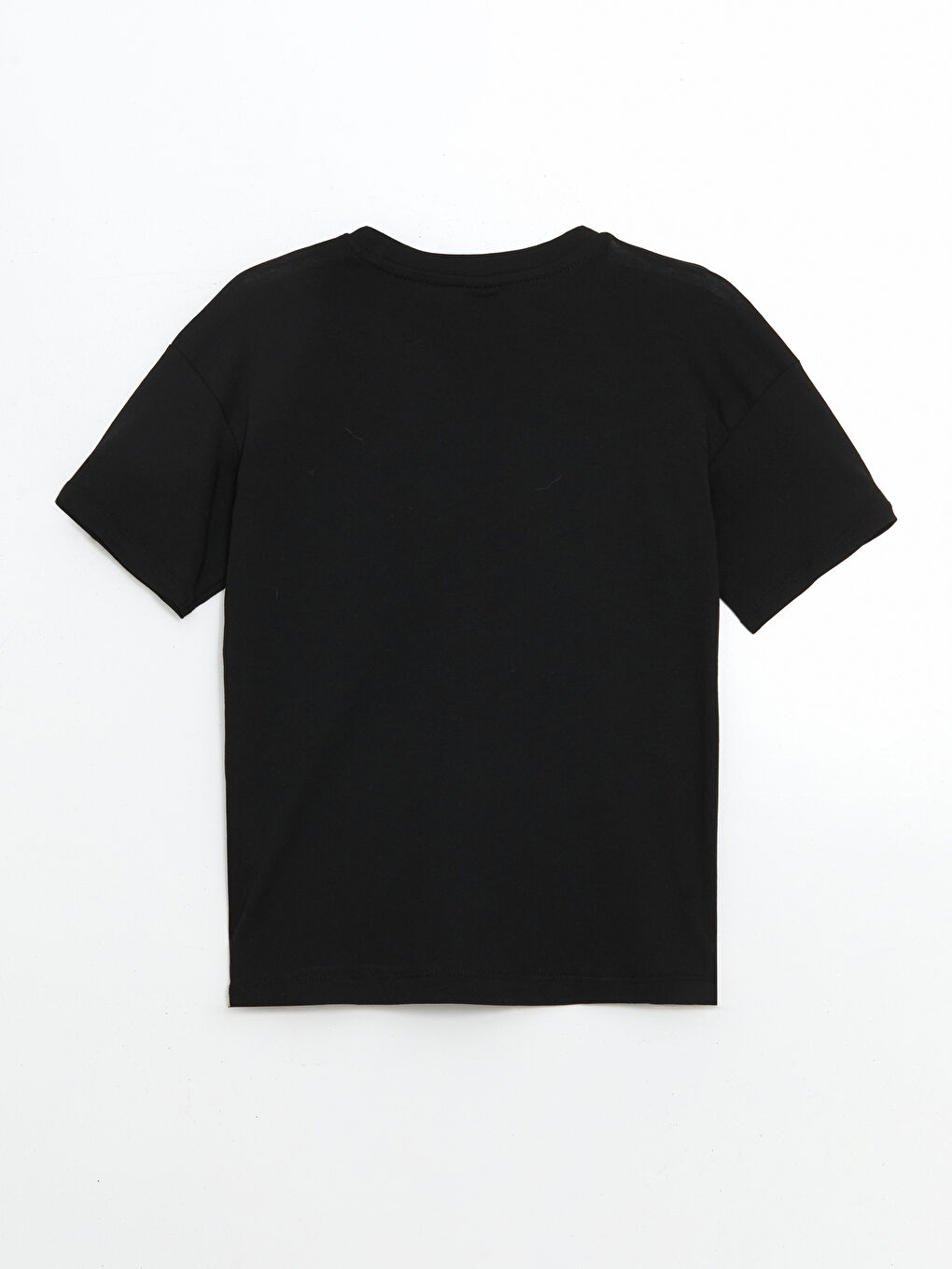 Siyah Bisiklet Yaka Erkek Çocuk Tişört-1