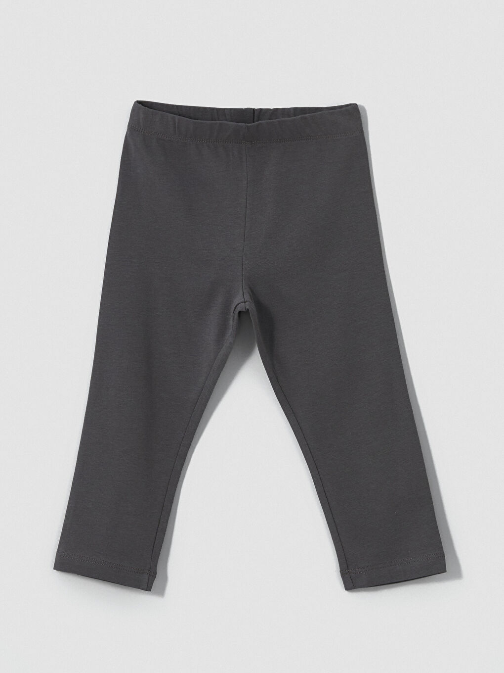 Gri Beli Lastikli Kız Çocuk Tayt