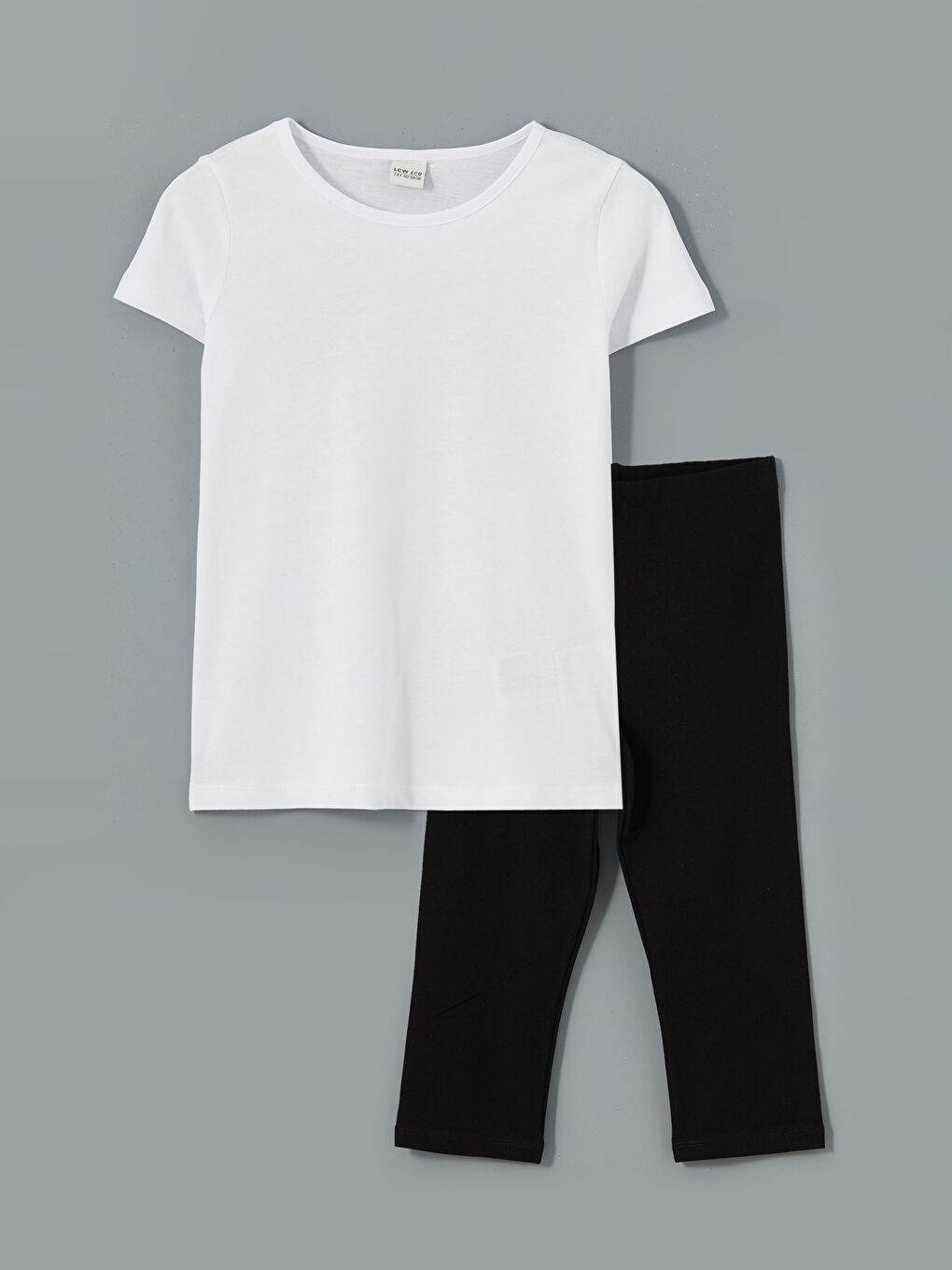 Crew Neck Girl’S T-Shirt And Leggings Set -S5HH29Z4-CVL