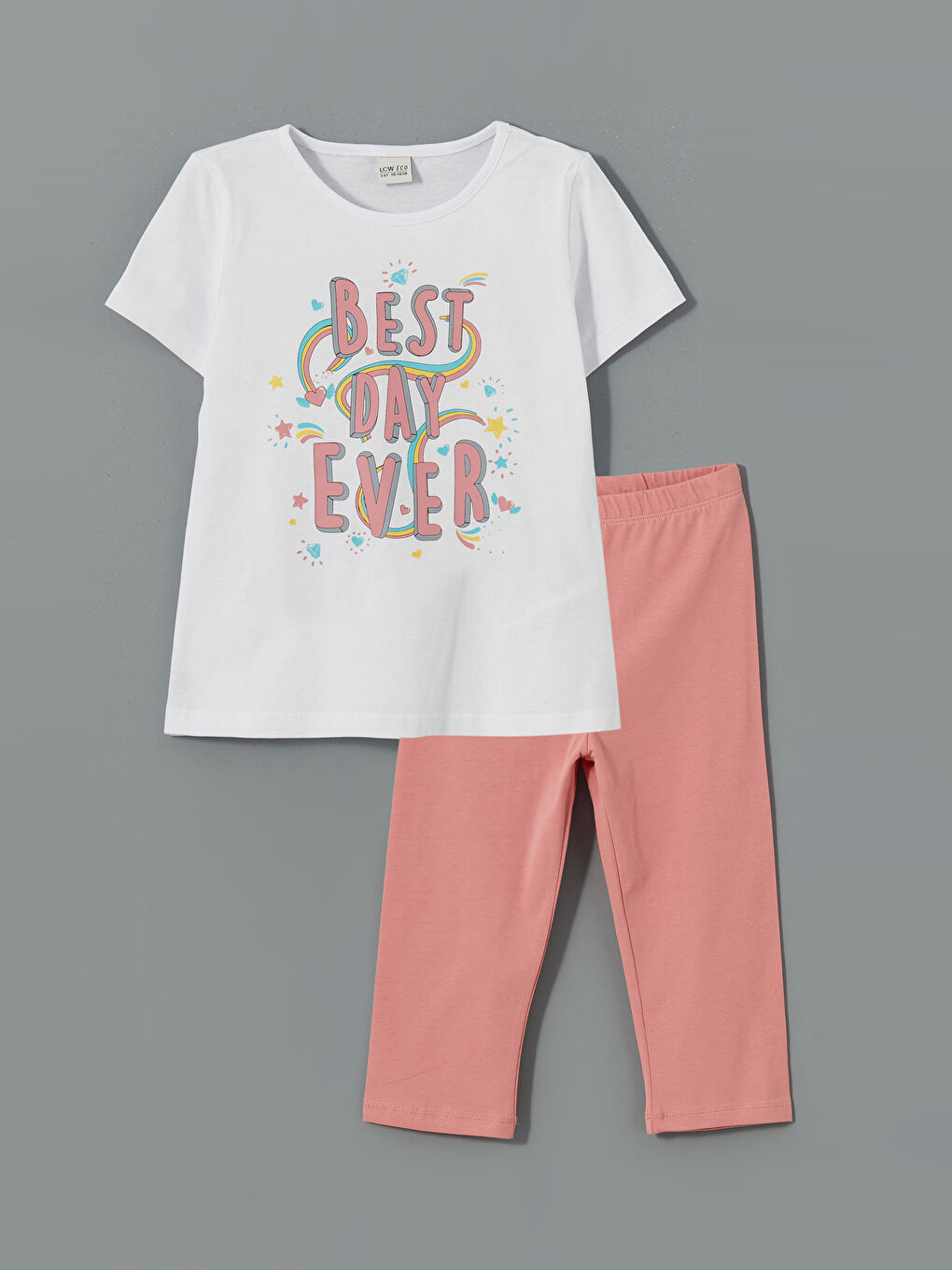 Crew Neck Girls' T-Shirt and Tights -S5HH29Z4-GJA
