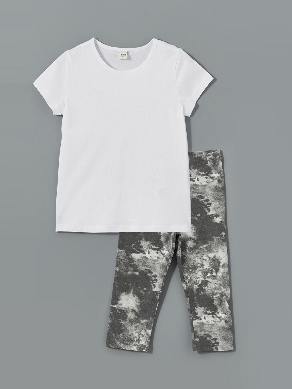 Crew Neck Girls' T-Shirt and Tights -S5HH33Z4-J5E