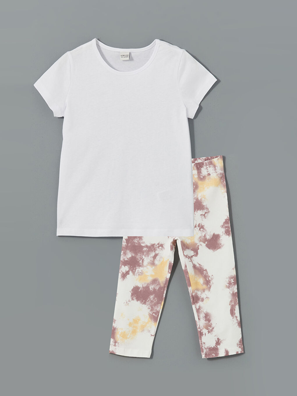 Crew Neck Girls' T-Shirt and Tights -S5HH33Z4-Q6K
