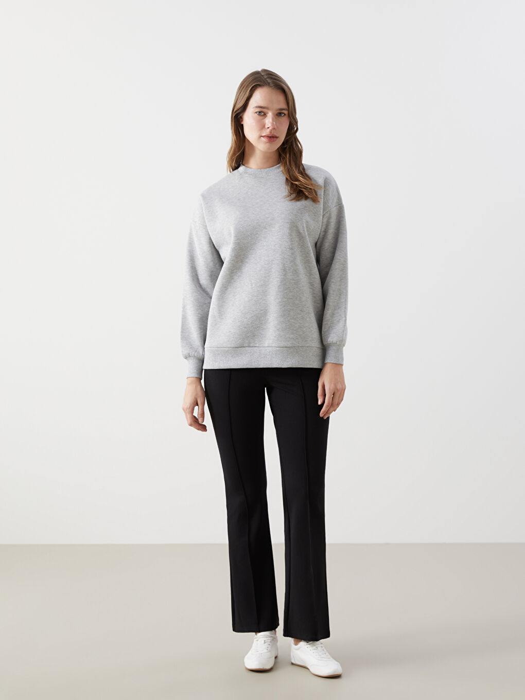 Slim Fit Wide Leg Women's Trousers -S5HH35Z8-RQL