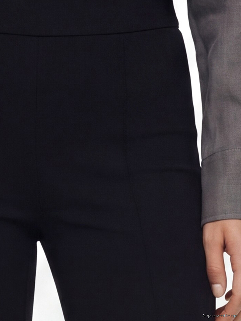 Siyah Loose Fit Geniş Paça Kadın Pantolon-2