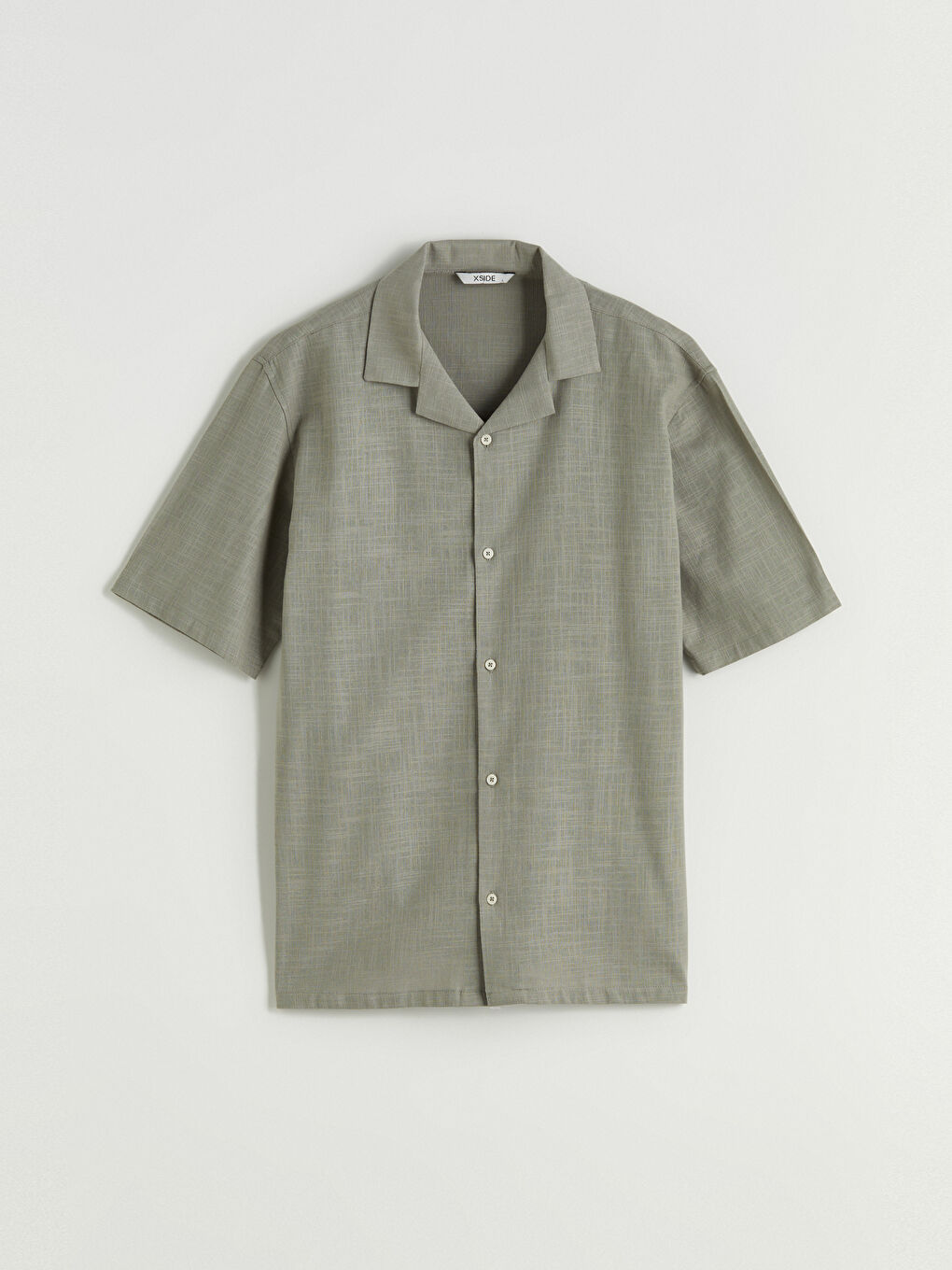 Relaxed Fit Resort Collar Short Sleeve Men's Shirt-4