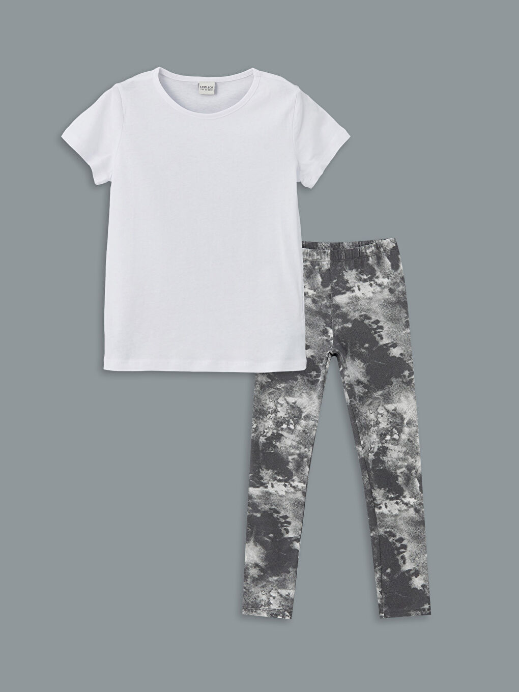 Crew Neck Girls' T-Shirt and Tights -S5HH77Z4-J5E
