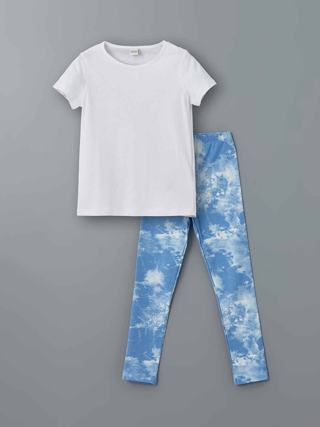 LCW ECO Crew Neck Girls' T-Shirt and Tights -S5HH77Z4-Q6K