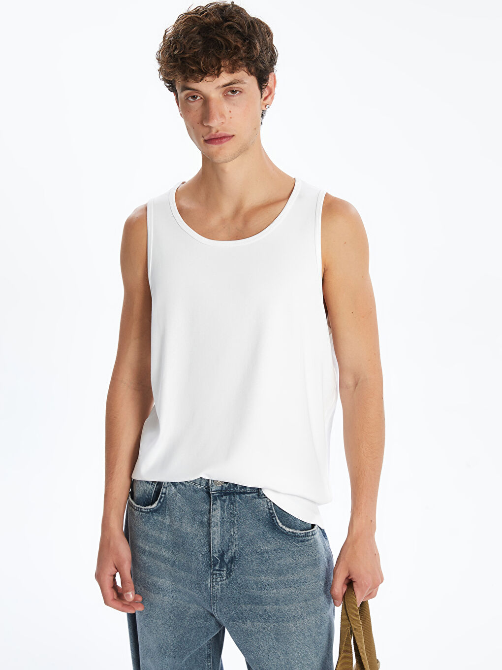 Crew Neck Men's Sleeveless T-Shirt