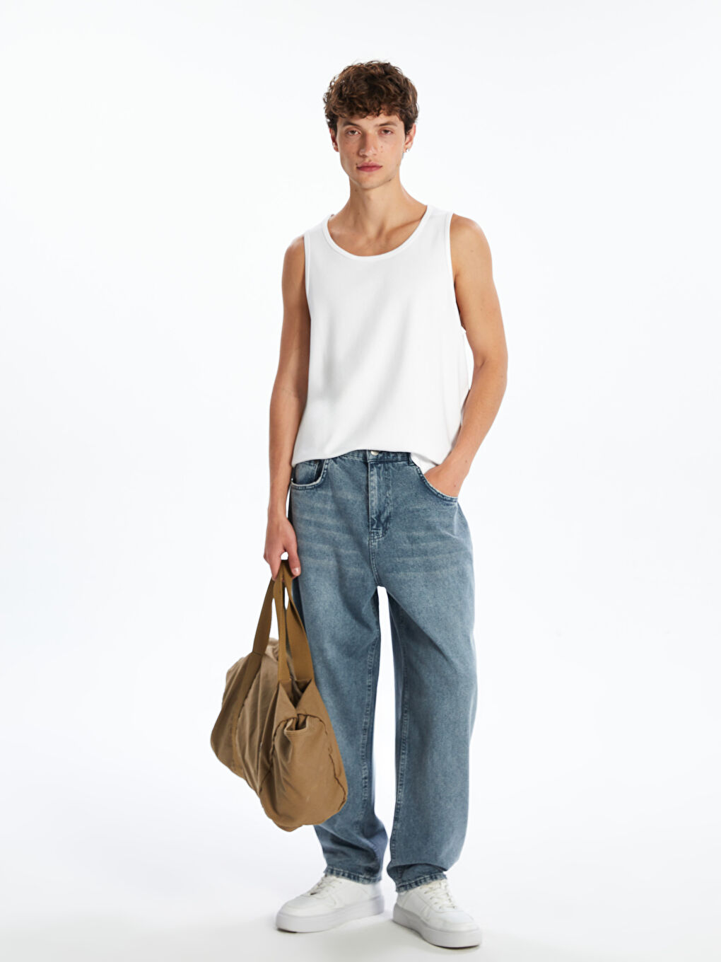 Crew Neck Men's Sleeveless T-Shirt-1