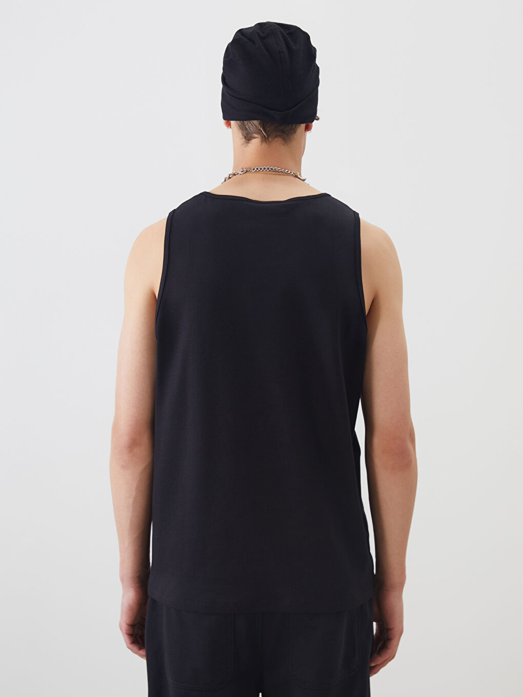 Crew Neck Men's Sleeveless T-Shirt-3