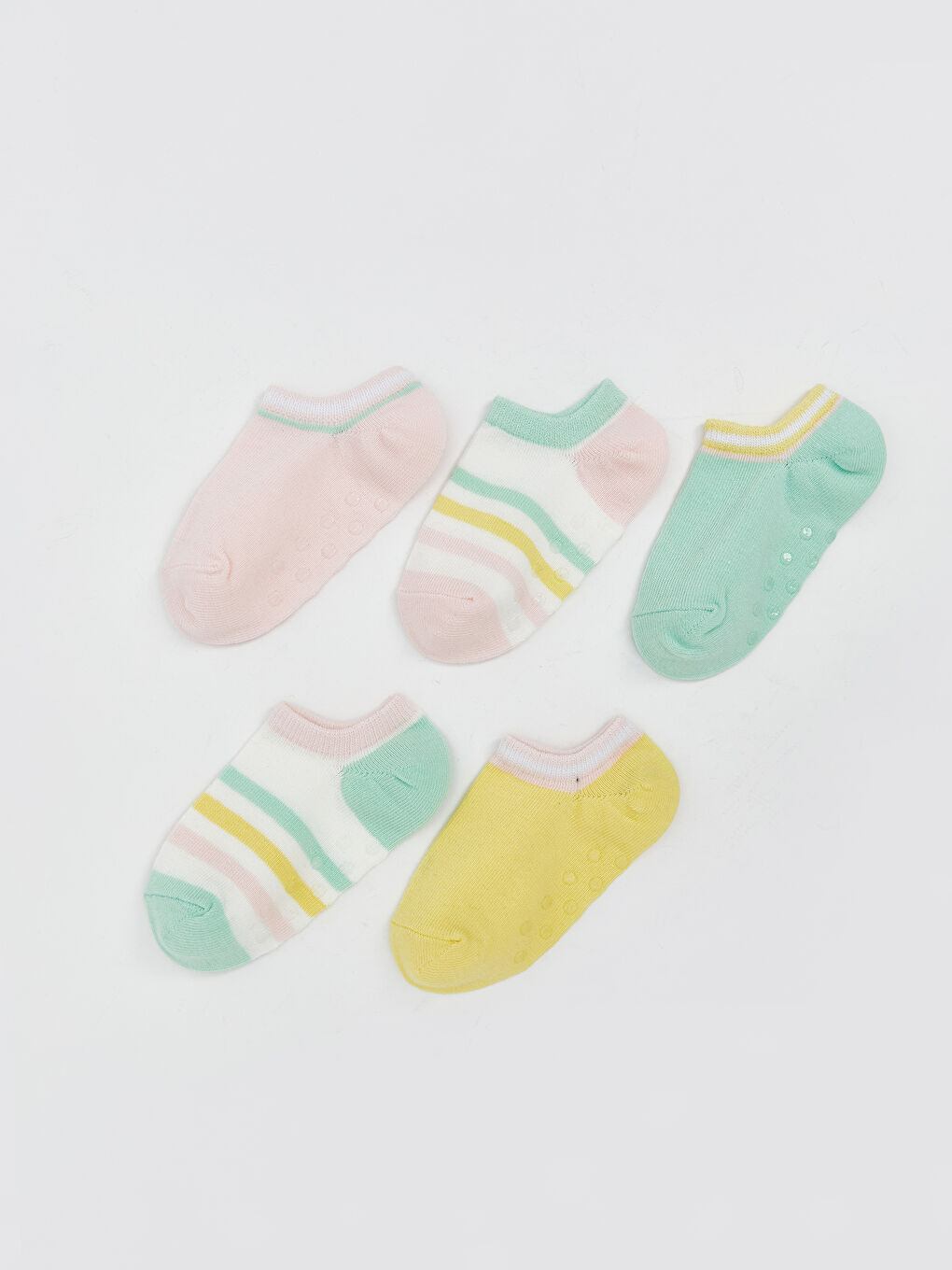 Striped Baby Girl Booties Socks 5 Pieces -S5HH91Z1-RVR