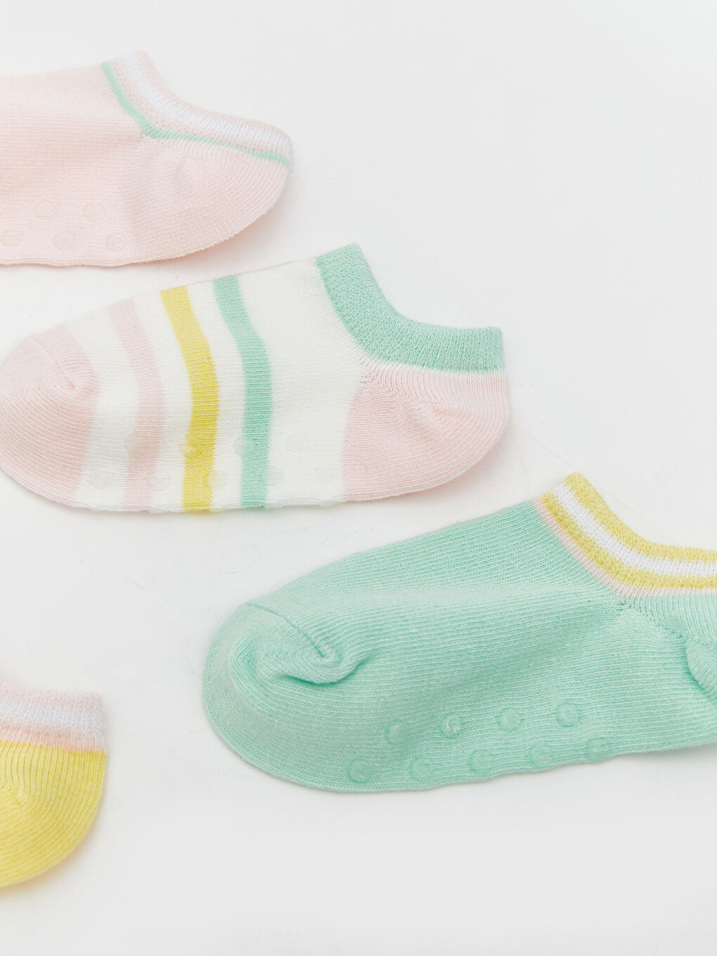 Striped Baby Girl Booties Socks 5 Pieces -S5HH91Z1-RVR