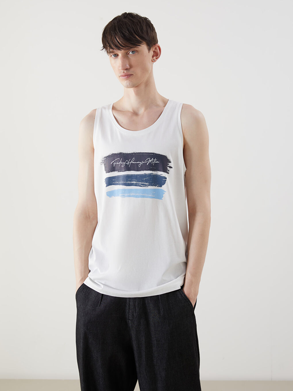 XSIDE Crew Neck Printed Men's Sleeveless T-Shirt -S5HH94Z8-R9J