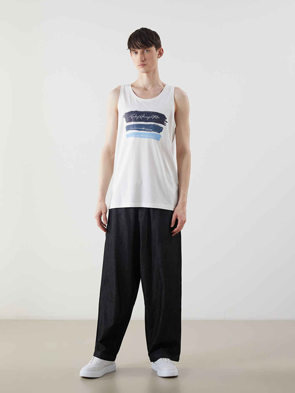 XSIDE Crew Neck Printed Men's Sleeveless T-Shirt -S5HH94Z8-R9J