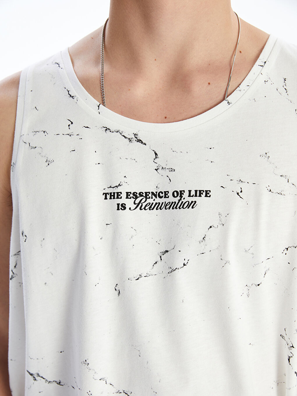 T-Shirt Sans Manches Imprimé Col Rond Pour Hommes-2