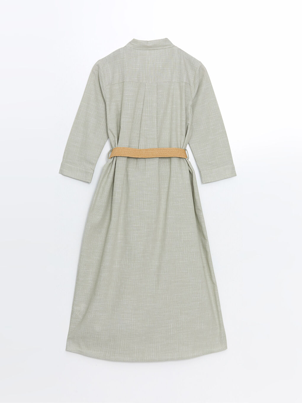 Striped Belted Shirt Dress -S5HI76Z8-LFT