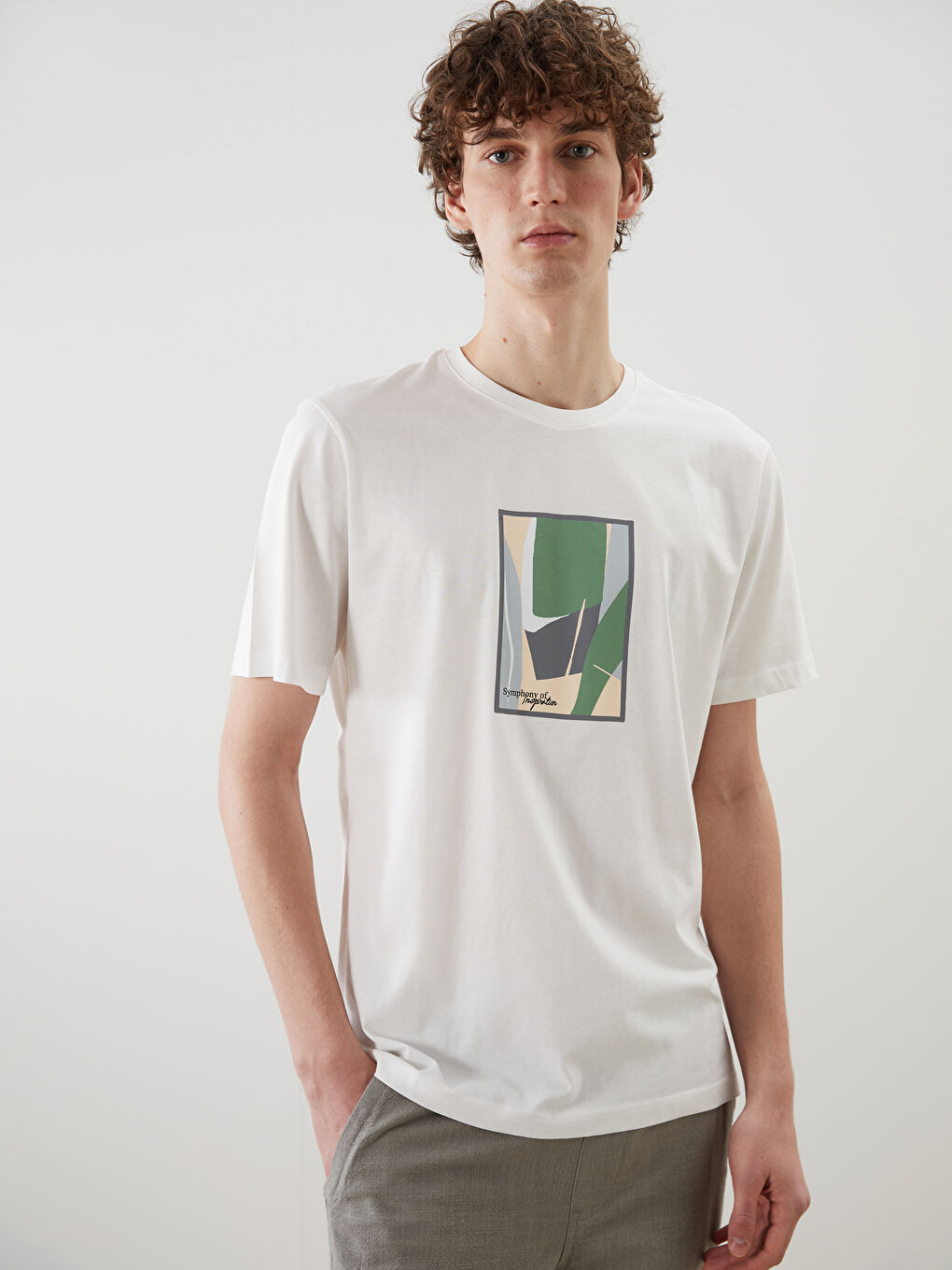XSIDE Crew Neck Printed Jersey Men's T-Shirt -S5HI98Z8-R9J