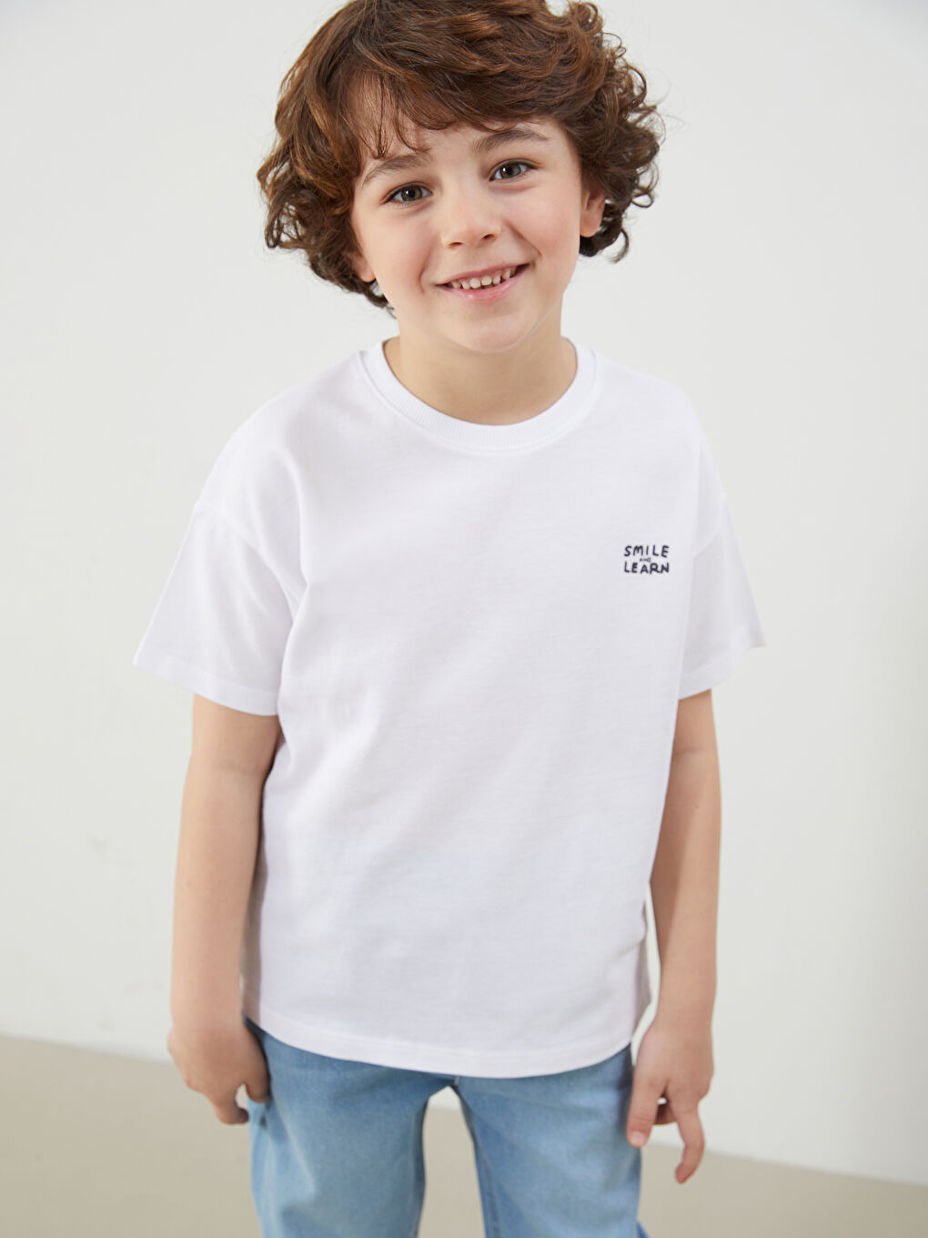 Crew Neck Printed Baby Boys' T-Shirt -S5HJ12Z1-Q6K