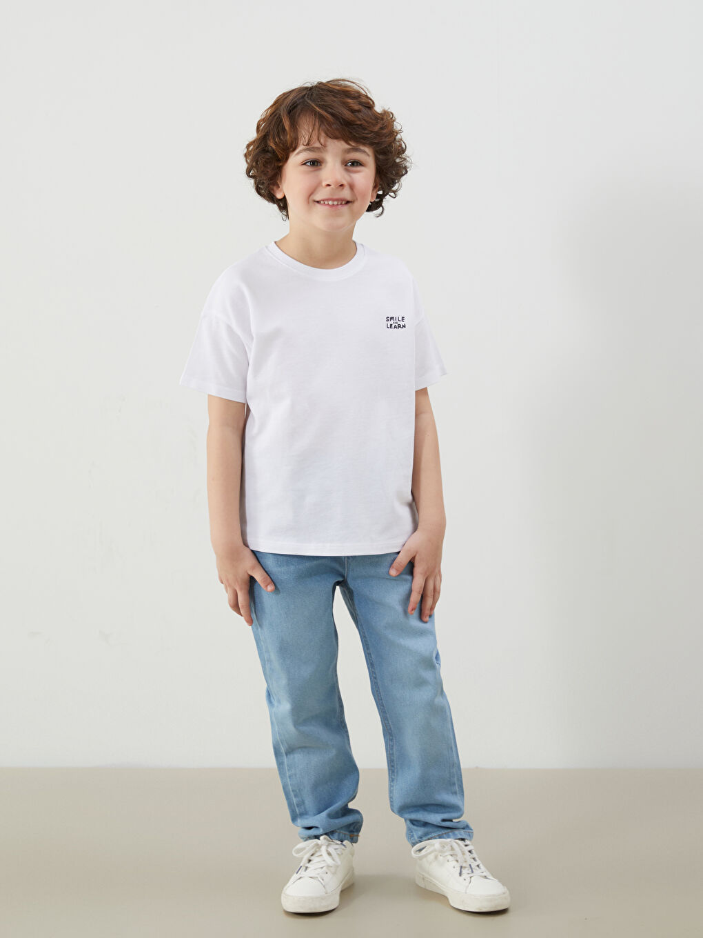Crew Neck Printed Baby Boys' T-Shirt -S5HJ12Z1-Q6K